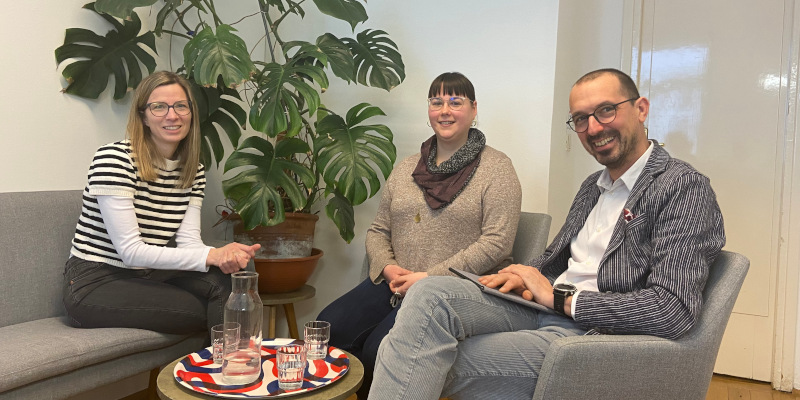 Vucko Schüchner, Gini Stern, Maria Wildfellner beim gemeinsamen Interview