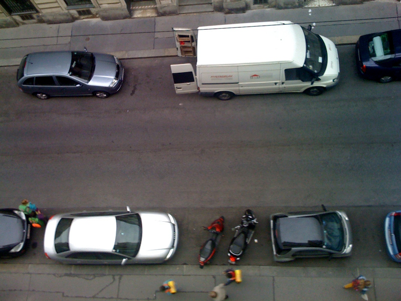 Straße in der Stadt von oben