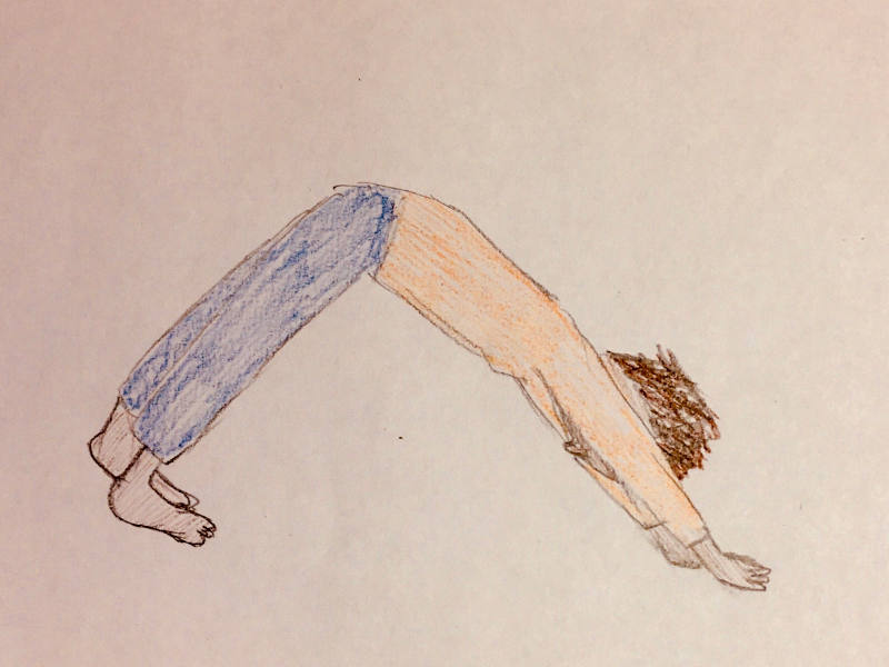 Herabschauender Hund Zeichnung vom Herabschauenden Hund Yogapose