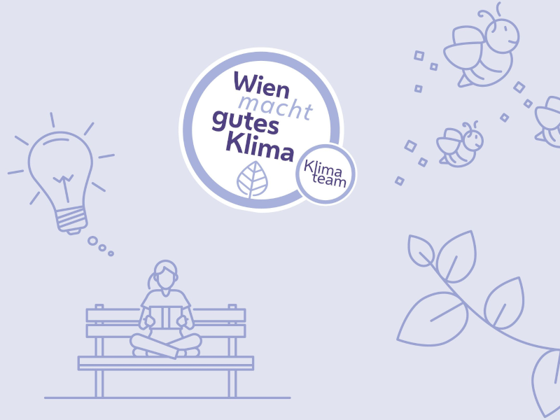 Header des Wiener Klimateams mit Slogan Wien macht gutes Klima