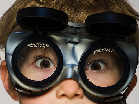 Taucherbrille Bub mit Taucherbrille