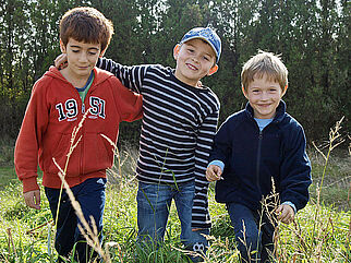 3 Buben in der Wiese