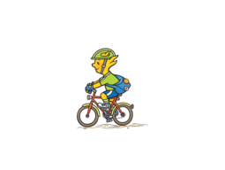 Holli fährt mit dem Rad