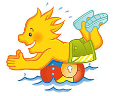 Holli geht schwimmen