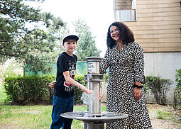 Wasserbrunnen Filip und Nada Taha Ali Mohamed (WIENXTRA) präsentieren den Wasserbrunnen