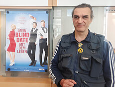 Filmgespräch mit Harald Fiedler, Guide bei Dialog im Dunkeln und Audiodeskriptor, zum Film MEIN BLIND DATE MIT DEM LEBEN am 16.10.2024 (c) Cinemagic