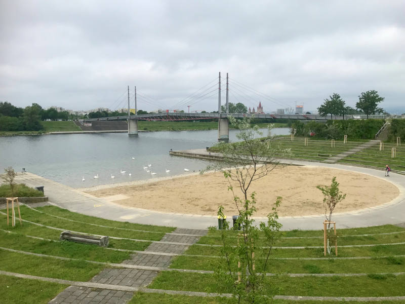 Sandstrand an der neuen Donau