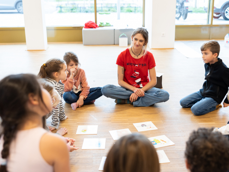 Kinder beim Workshop